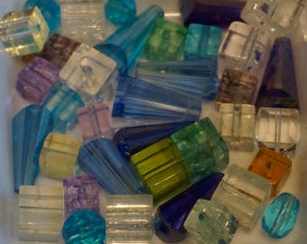 Cube and Cone Destash Bead Lot F