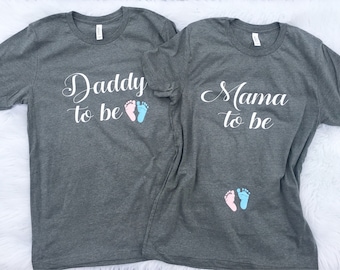 Couples pregnancy Announcement shirts, Preggers Shirt, Couples shirt, Daddy to Be Shirt, Mom to Be, Pregnancy Reveal, New Mom, new dad Shirt