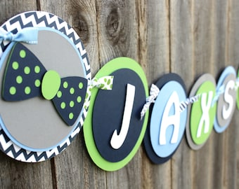 Little Man Baby Shower Banner - Bow Tie Baby Shower or First Birthday Party Decoration - Little Gentleman - Baby Boy - Couples Shower