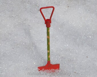 Polka Dot Snow Shovel for Miniature Garden, Fairy Garden