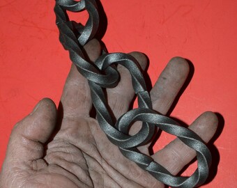 Wrought Iron 5/16"Large Link Twisted Chandelier/Lamp Chain 3 " links made by Blacksmiths