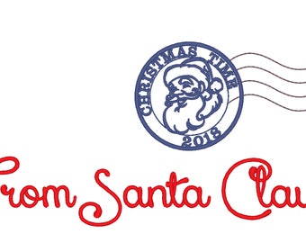 Santa mail express Christmas sack stamp machine embroidery designs assorted sizes - instant download Christmas stocking