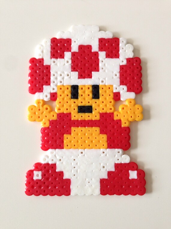 Toad From Super Mario Bros Fuse Bead Pixel Art