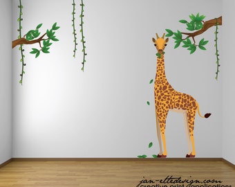jungle wall decal etsy