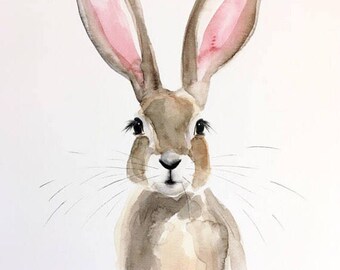 Honey Bunny Watercolor PRINT