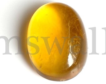 Fluorite Oval Cabochon, Natural Yellow Fluorite Cabochon, 29x22 MM, Fluorite Smooth Cabochon, 76 Cts, Yellow Fluorite Loose Gemstone.
