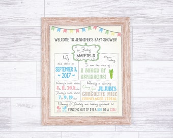 Personalized Baby Shower Acrylic Welcome Sign