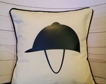 Equestrian Helmet Pillow Cover