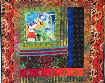 On Sale Grateful For Another Happy Day #5 art quilt