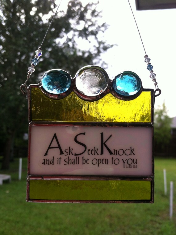 Items similar to Stained Glass Suncatcher Quote on Etsy