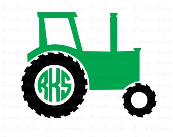 Tractor SVG, Tractor Monogram SVG, SVG Files, Cricut Cut Files, Silhouette Cut Files