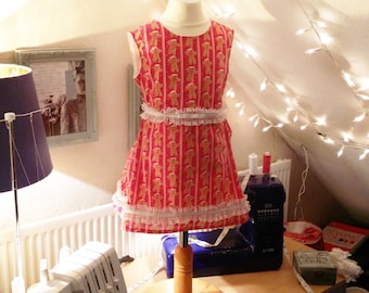Girls Christmas Tree Cutout Dress (4 - 5Y)