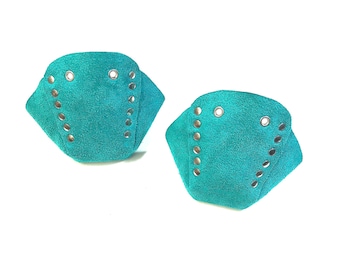 Jade Suede Roller Skate Toe Caps