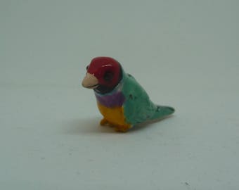 Gouldian finch Ceramic charm or pendant