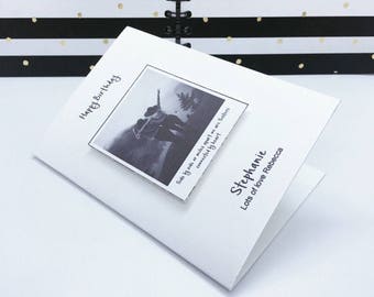 Personalised Sister Birthday Card ''Photo & Name Inserts ''Side By Side Or Miles Apart We Are Sisters Connected By Heart''