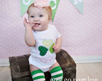 Baby Girl St Patricks Day Shirt - St Patricks Day Outfit - St Patricks Day shirt - Baby Girl Shamrock Shirt
