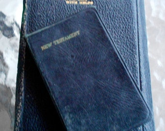 Holy Bible 1939 and Pocket New Testament 1943 Books