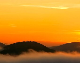 Sunrise Photograph, Adirondack Mountains, Adirondack Sunrise, Adirondack Photo, Orange, Schroon Lake, Adirondack Park, Mountain Photo
