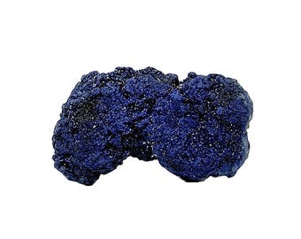 Azurite Blue Crystalline Druzy Mineral Specimen mined in Morocco, Earth Copper Geo Sparkly! Gemstone, Collector's Select