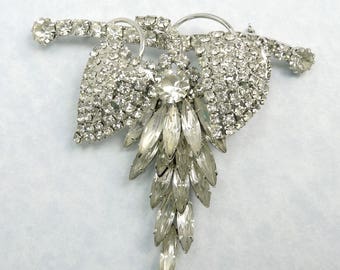 Hobe Grape Cluster Rhinestone Brooch