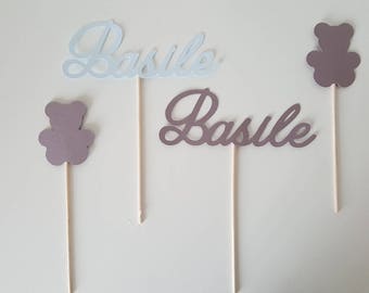 Mini photobooth for baby - first name + Teddy colors to choose