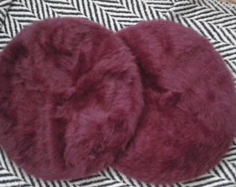 Burgundy classic Beret Hat Kangol Natural ANGORA WOOL soft warm new in vintage style
