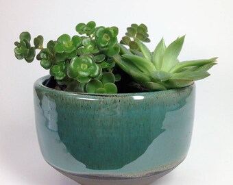 Succulent Planter, Ceramic Planter, Stoneware Planter, Rustic Planter, Flower Pot, Pottery Planter, Cactus Pot, Drainage Hole, MADE TO ORDER