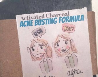 Acne Busting Tea Tree Oil and Activated Charcoal Cold Process Soap (vegan)