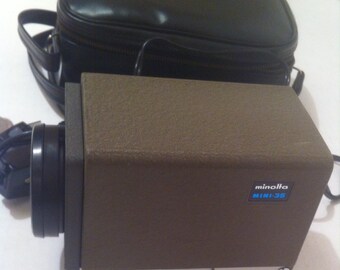 Vintage Minolta Mini-35 Camera Projector in Case, Photo, Photography, Home Decor, Shelf Display, Projection