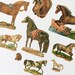 Die Cut Horses. German Die Cut Scraps. EF Germany. Scrapbooking Supplies. Glanzbilder. Oblaten. Poesiebilder.
