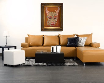 Colorful and original acrylic painting