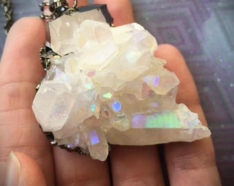 Angel Aura Quartz Necklace