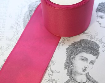 Vintage Taffeta Ribbon in Purple/Pink for embellishing clothing and hats!