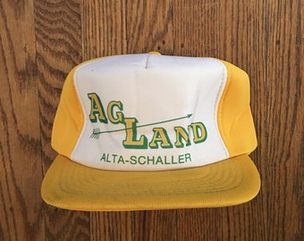 Vintage Agland Agricultural Land Farming Trucker Hat Snapback Baseball Cap