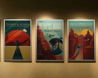 NASA ExoPlanet Travel Poster, Set of 3, Space Travel Poster, NASA Space Poster, Nasa ExoPlanet Travel Poster, Space Art, Nasa Art