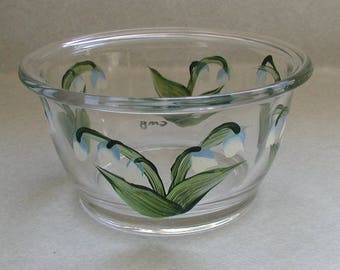 Handpainted Lily of the Valley Round Dish