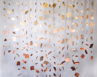 Fall Leaf Garland: Metallic