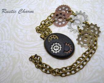 Steampunk Style Pendant Necklace