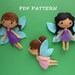 PDF pattern to make a felt small fairies.