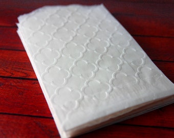 25 Morroccan Embossed Glassine Favor Bags