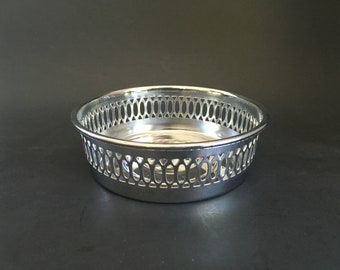 Irvinware Chrome Wine Bottle Coaster - Made in U.S.A.