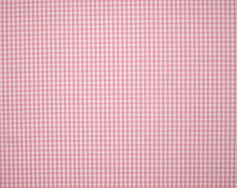 Pink Fabric, Pink Gingham Fabric with 3 mm Check, White and Pink Checked Cotton Fabric for patchwork and crafts