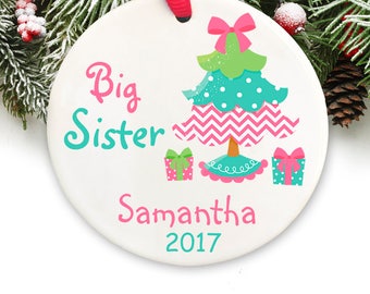 Personalized Christmas Ornament Personalized Keepsake Ornament Big Sister Personalized Christmas Ornament GIFT BOX Included