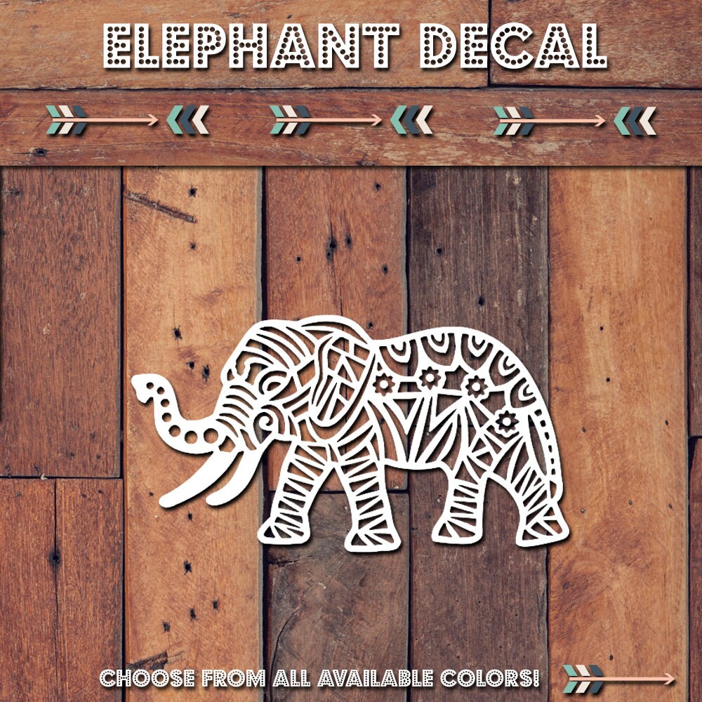 Elephant Decal Yeti Decal Yeti Sticker Tumbler Decal