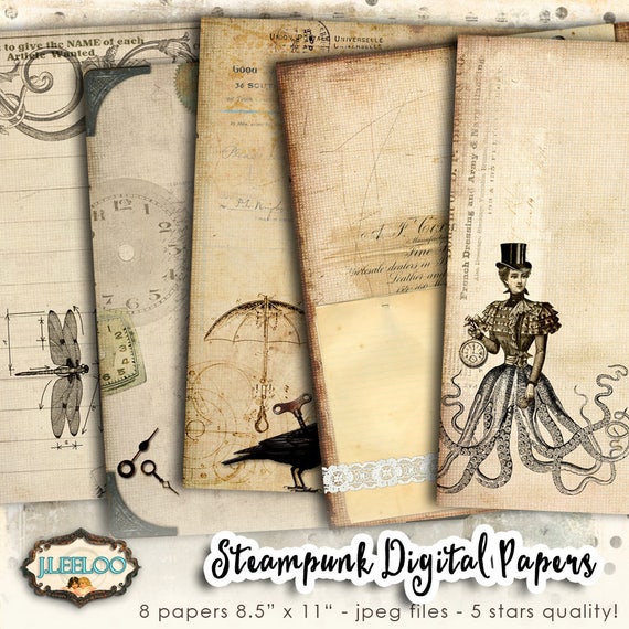 Steampunk Digital Journal Pages