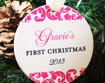 My First Christmas Ornament Baby's First Christmas Ornament Newborn Keepsake Ornament - Kirkland Pattern - Item# KIR-B1-O