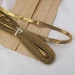 Metal Ribbon Antique French Early Century Bright Gold Metal Lame Ribbon 3/8" Inch 8mm Wide ONE YARD