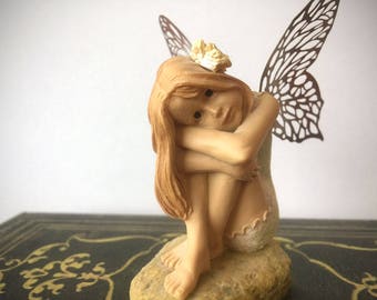 RARE ClareCraft Faerie Realm Fairy Sculpture/ Daisy Nell FY09/ Vintage Made in England Discontinued