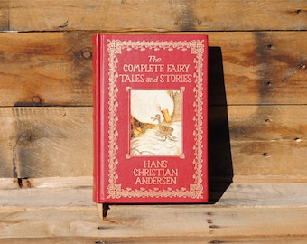 Book Safe - Complete Fairy Tales and Stories - Red Leather Bound Hollow Book Safe