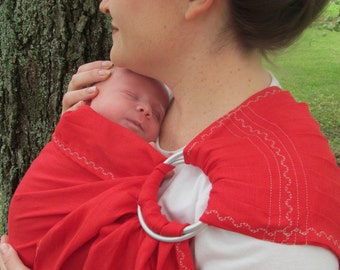 Linen Sling, Ring Sling, baby carrier, Baby Sling, Linen RS, Linen newborn carrier, Linen baby sling, DVD, maternity, washable, baby shower
